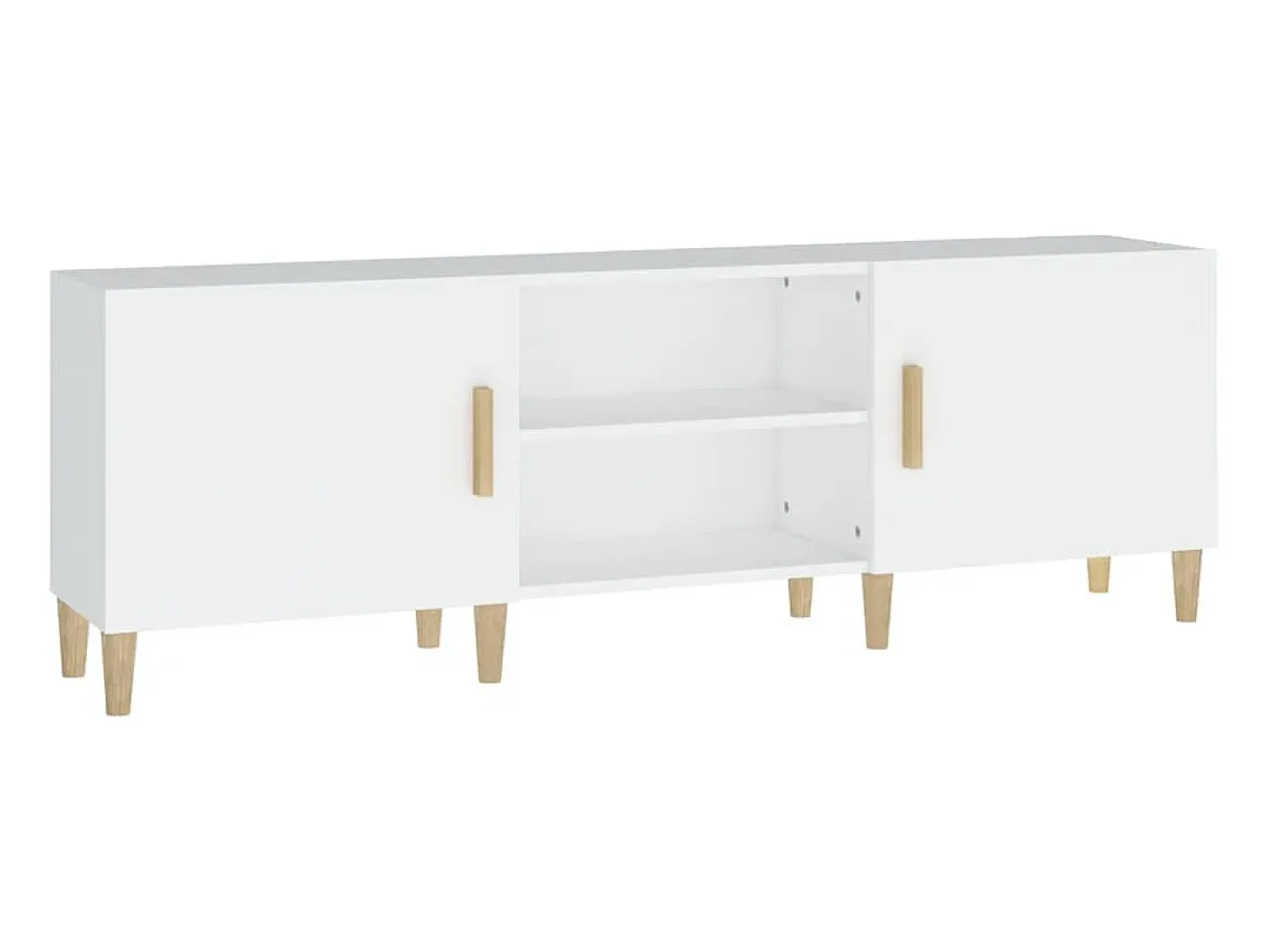 Mueble para TV madera contrachapada blanco 150x30x50 cm ES23470