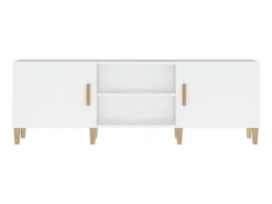 Mueble para TV madera contrachapada blanco 150x30x50 cm ES23470