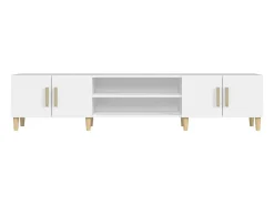 Mueble para TV madera contrachapada blanco 180x31,5x40 cm