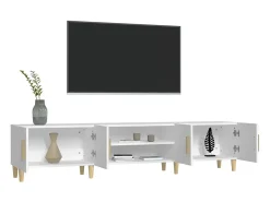 Mueble para TV madera contrachapada blanco 180x31,5x40 cm
