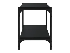 Mueble para TV madera contrachapada y acero negro 80x33x41 cm