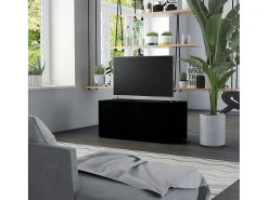 Mueble para TV madera contrachapada negro 80x34x36 cm