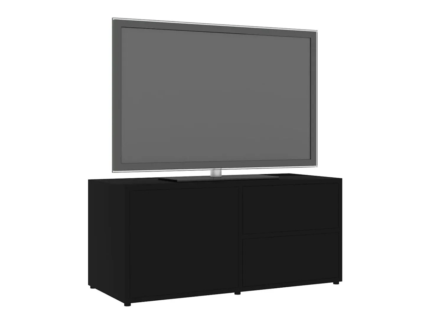 Mueble para TV madera contrachapada negro 80x34x36 cm