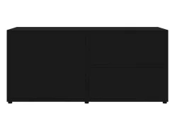 Mueble para TV madera contrachapada negro 80x34x36 cm