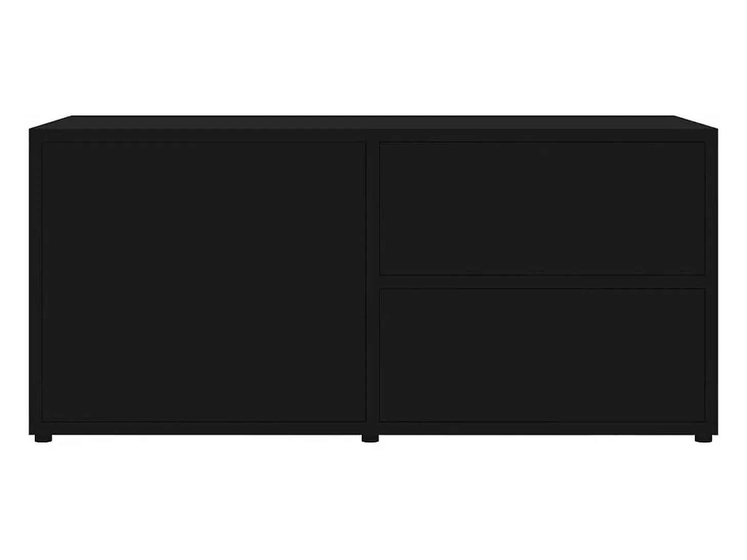Mueble para TV madera contrachapada negro 80x34x36 cm