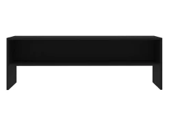 Mueble para TV madera contrachapada negro 120x40x40 cm