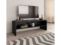 Mueble para TV madera contrachapada negro 120x40x40 cm