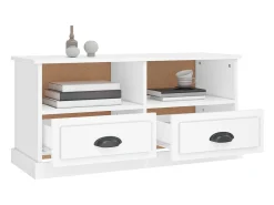 Mueble para TV madera contrachapada blanco 93x35,5x45 cm