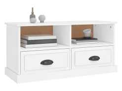 Mueble para TV madera contrachapada blanco 93x35,5x45 cm