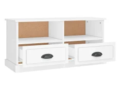 Mueble para TV madera contrachapada blanco 93x35,5x45 cm