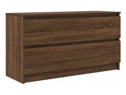 Mueble para TV madera contrachapada marrón roble 100x35x54 cm