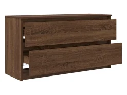 Mueble para TV madera contrachapada marrón roble 100x35x54 cm
