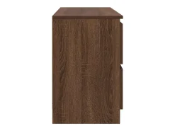 Mueble para TV madera contrachapada marrón roble 100x35x54 cm