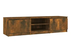 Mueble para TV madera contrachapada roble ahumado 140x40x35,5cm ES64004
