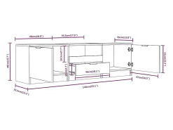 Mueble para TV madera contrachapada blanco 140x35x40 cm