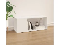 Mueble para TV madera contrachapada blanco 80x24x32 cm