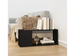 Mueble para TV madera contrachapada negro 80x24x32 cm