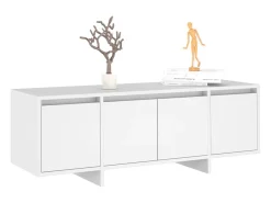 Mueble para TV madera contrachapada blanco 120x30x40,5 cm
