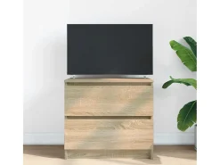 Mueble para TV madera contrachapada roble ahumado 60x35x54 cm