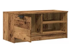 Mueble para TV madera contrachapada envejecida 80x35x36,5 cm