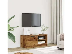 Mueble para TV madera contrachapada envejecida 80x35x36,5 cm