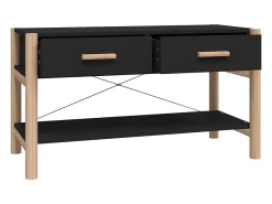 Mueble para TV madera contrachapada negro 82x38x45 cm
