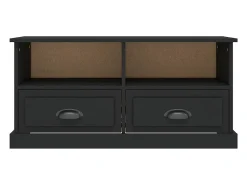 Mueble para TV madera contrachapada negro 93x35,5x45 cm