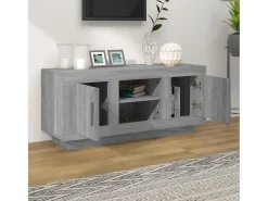 Mueble para TV madera contrachapada gris Sonoma 102x35x45 cm