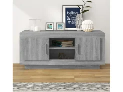 Mueble para TV madera contrachapada gris Sonoma 102x35x45 cm