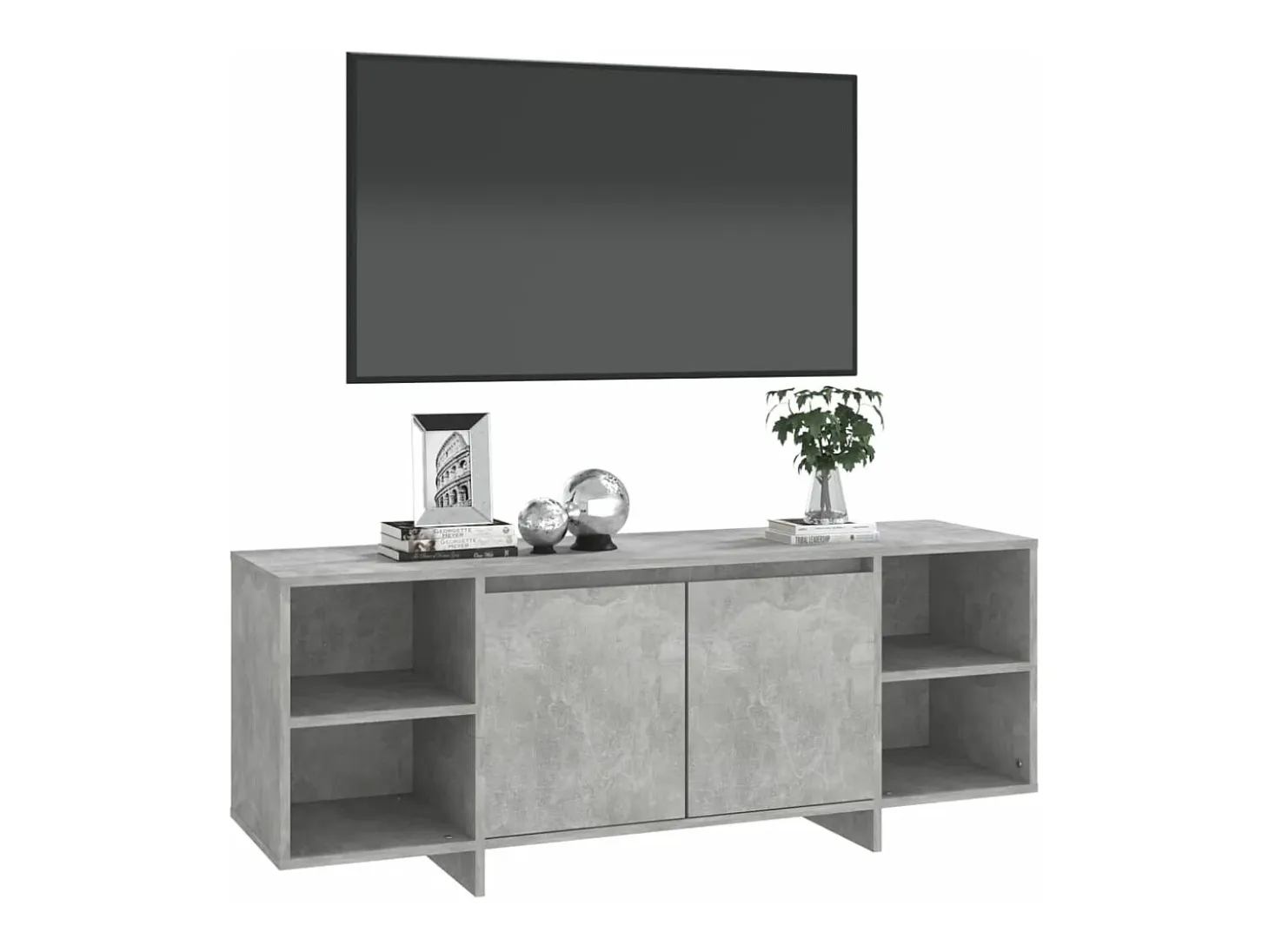 Mueble para TV madera contrachapada gris hormigón 130x35x50 cm