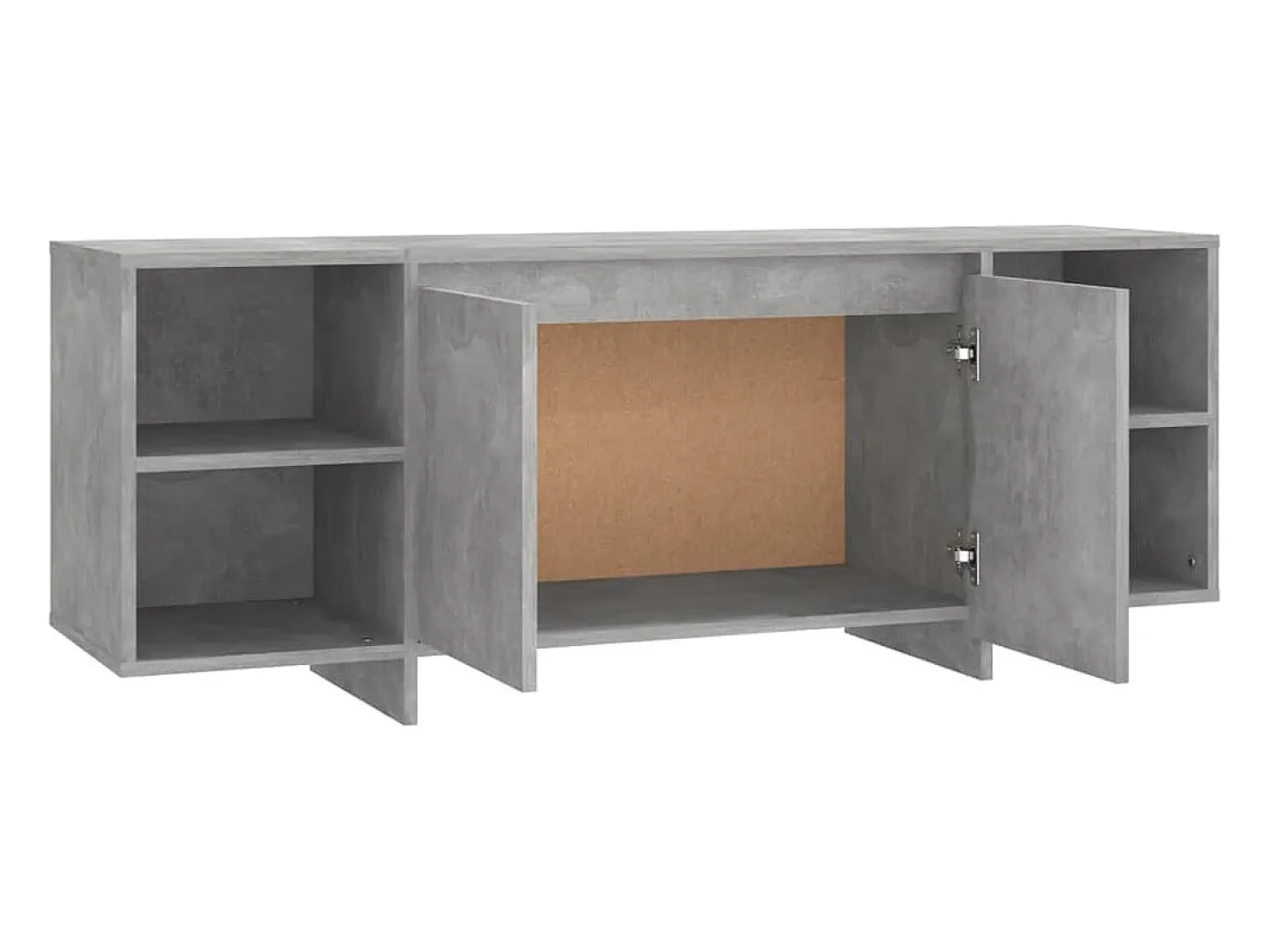 Mueble para TV madera contrachapada gris hormigón 130x35x50 cm