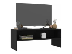 Mueble para TV madera contrachapada negro100x40x40 cm