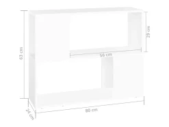 Mueble para TV madera contrachapada blanco 80x24x63 cm