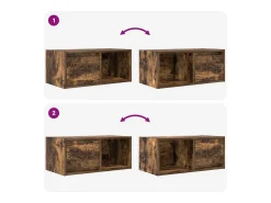 Mueble para TV madera contrachapada roble ahumado 60x31x25,5 cm