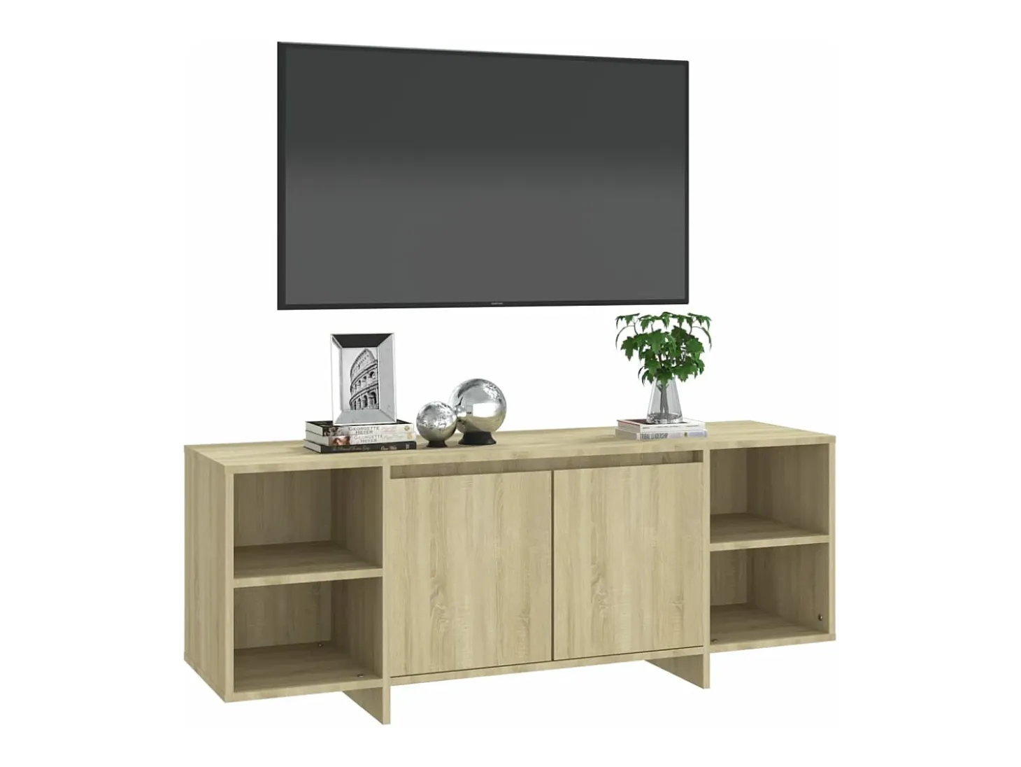 Mueble para TV madera contrachapada roble Sonoma 130x35x50 cm
