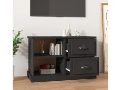 Mueble para TV madera contrachapada negro 73x35,5x47,5 cm