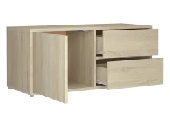 Mueble para TV madera contrachapada color roble 80x34x36 cm