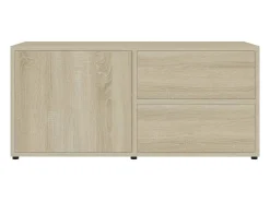 Mueble para TV madera contrachapada color roble 80x34x36 cm
