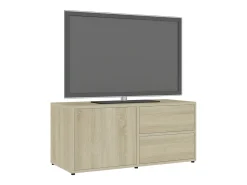 Mueble para TV madera contrachapada color roble 80x34x36 cm