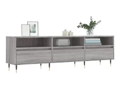 Mueble para TV madera contrachapada gris Sonoma 150x30x44,5 cm ES72999