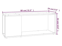 Mueble para TV madera contrachapada gris hormigón 80x24x32 cm