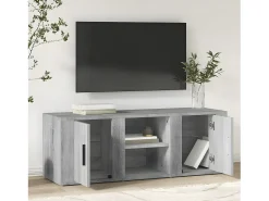 Mueble para TV madera contrachapada gris Sonoma 100x31,5x35 cm