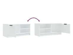 Mueble para TV madera contrachapada blanco 80x35x36,5 cm
