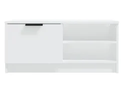 Mueble para TV madera contrachapada blanco 80x35x36,5 cm