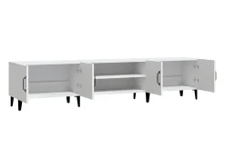 Mueble para TV madera contrachapada blanco 180x31,5x40 cm