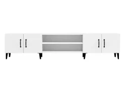 Mueble para TV madera contrachapada blanco 180x31,5x40 cm