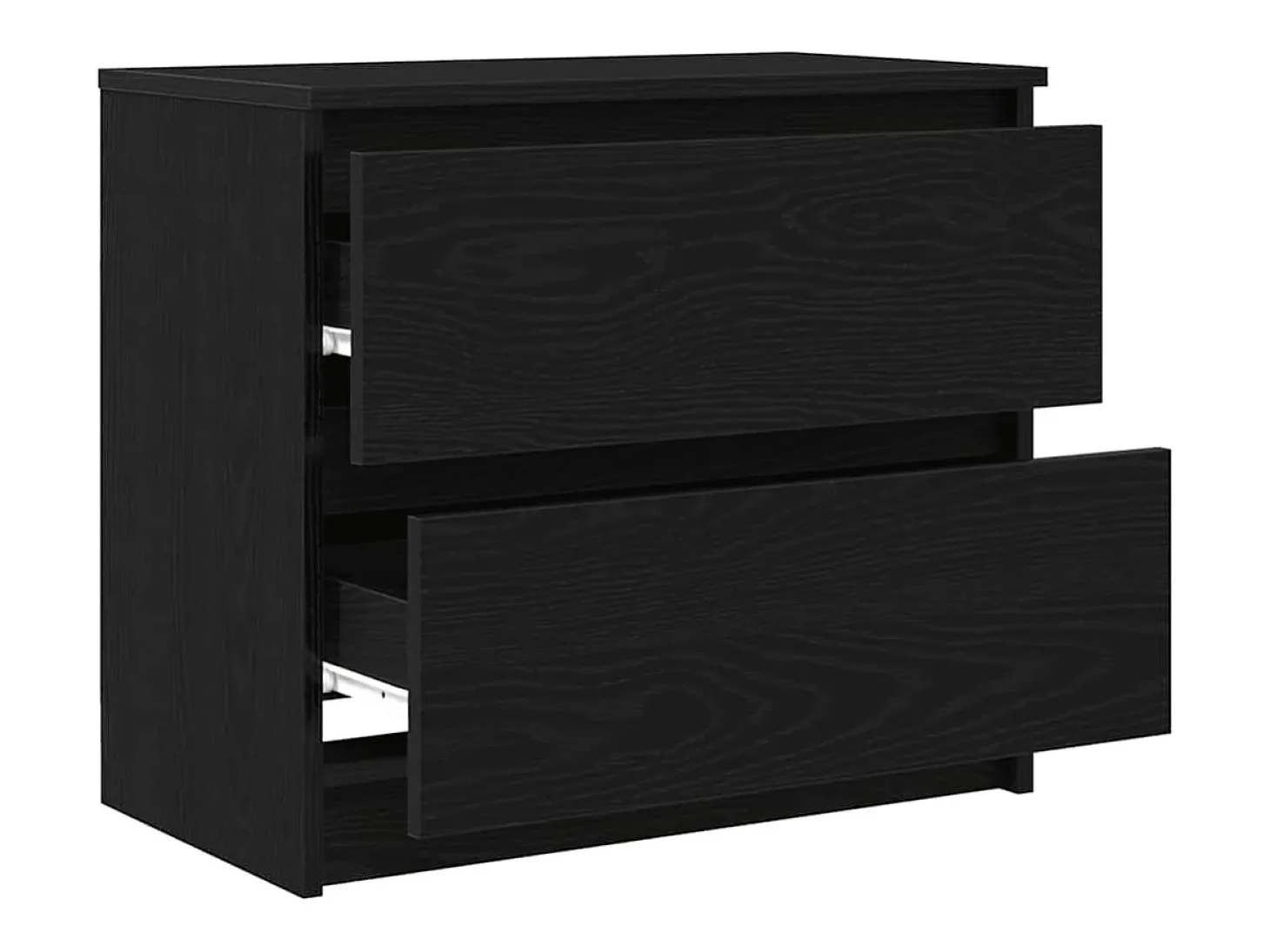 Mueble para TV madera contrachapada negro 60x35x54 cm