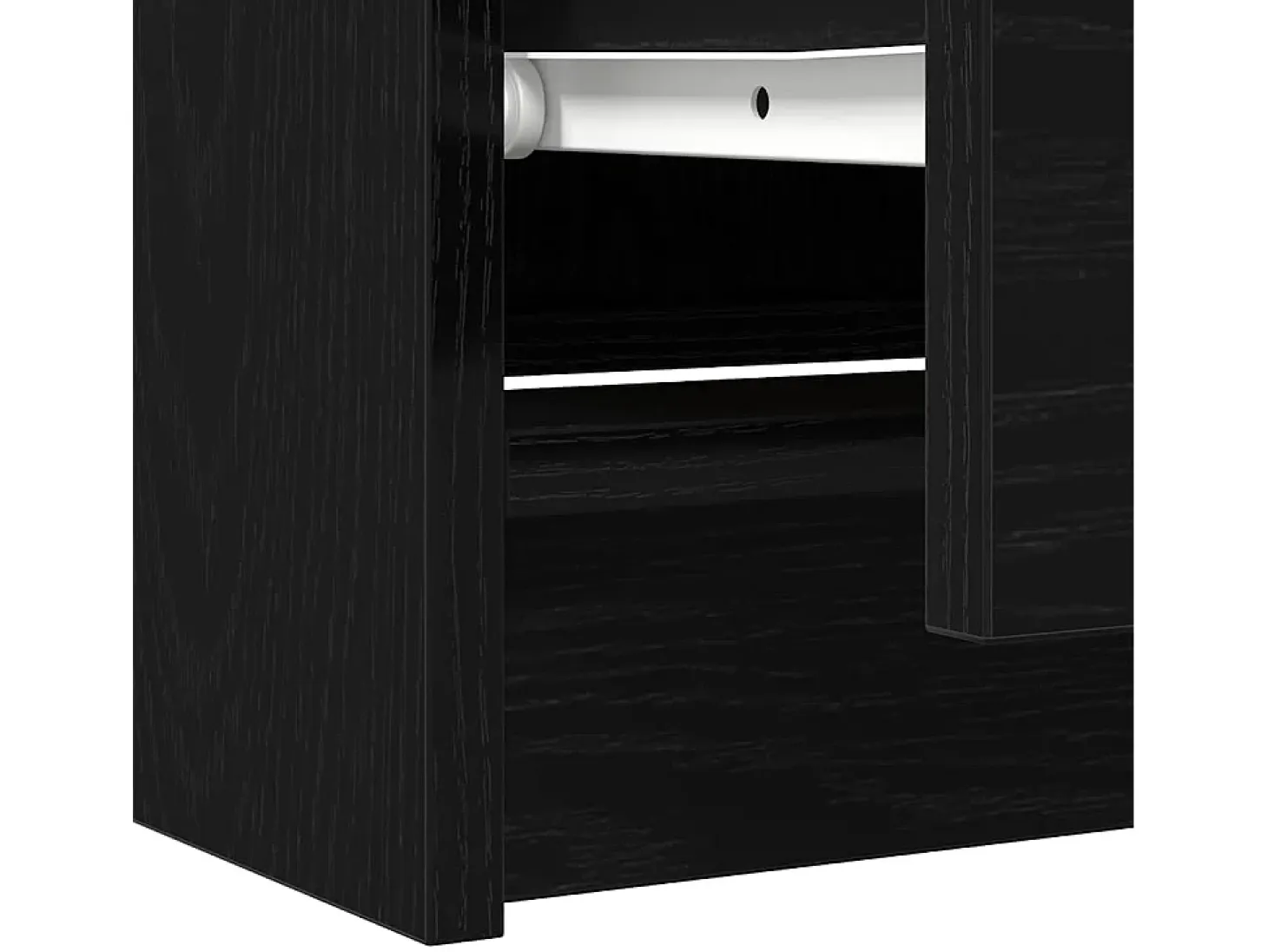 Mueble para TV madera contrachapada negro 60x35x54 cm