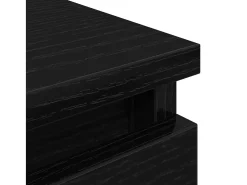 Mueble para TV madera contrachapada negro 60x35x54 cm
