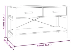 Mueble para TV madera contrachapada blanco 82x38x45 cm